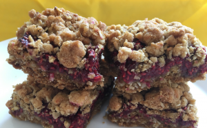 raspberry oat bars