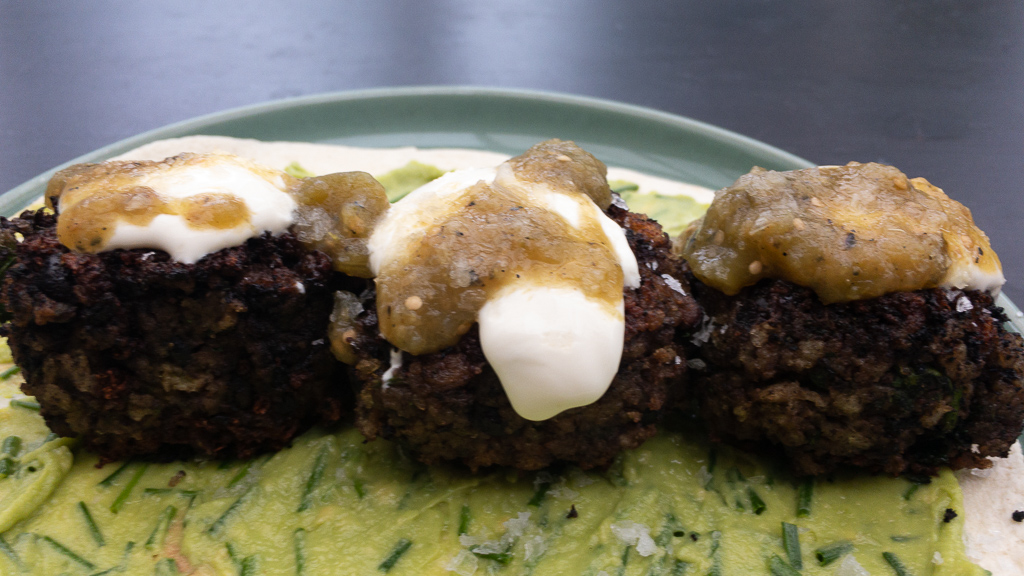 black bean falafel