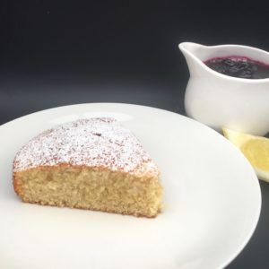 lemon drizzle cake slice