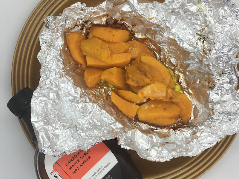 vegetarian bbq uk - maple sweet potatoes
