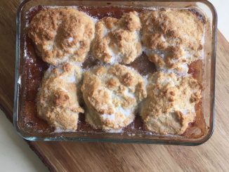 american peach cobbler recipe finished