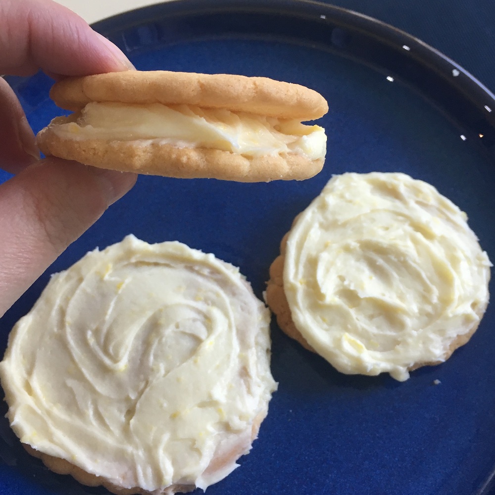 sugar cookies sandwich lemon