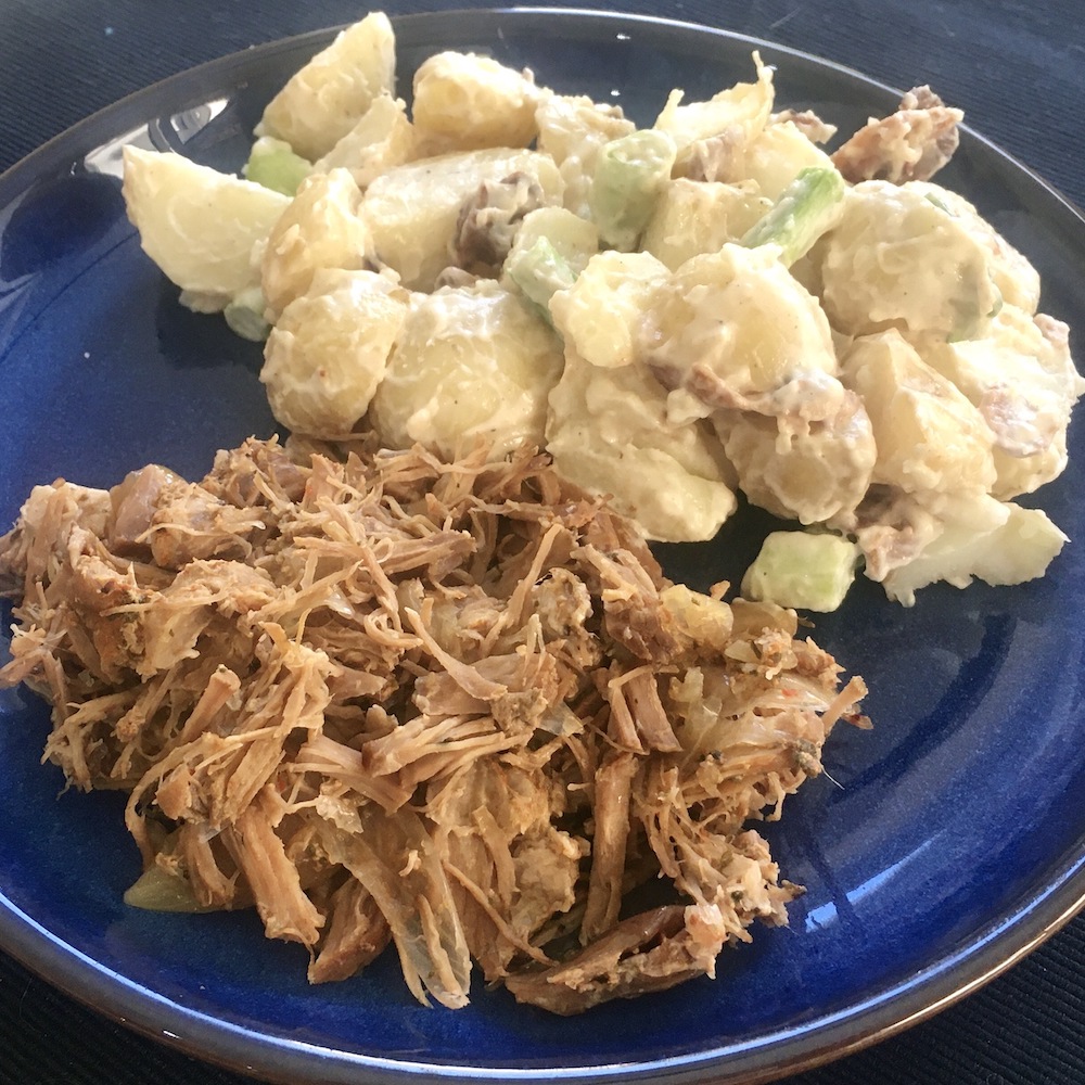 pulled pork and potato salad